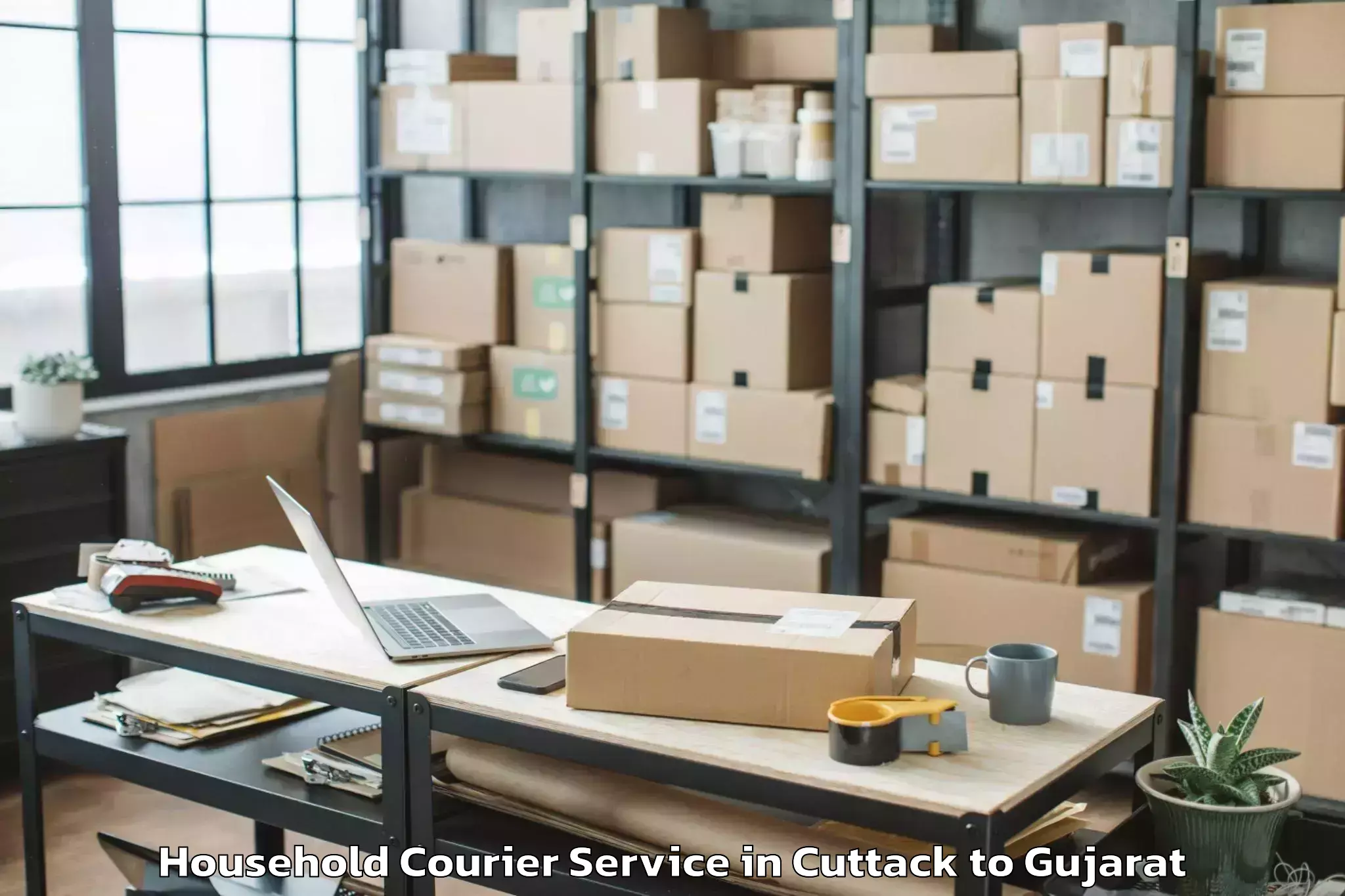 Top Cuttack to Vansda Household Courier Available